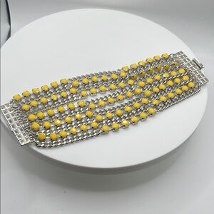 1356. Cars New York Yellow and Silver Women's Bracelet